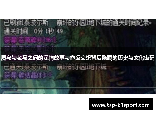 魔鸟与老马之间的深情故事与命运交织背后隐藏的历史与文化密码